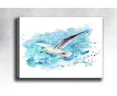 Bonamaison Peinture sur toile, multicolore, 70 x 100 cm - Conçu et fabriqué en Turquie