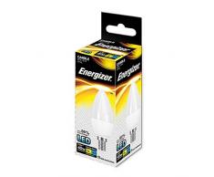 Energizer SES E14Â 6Â W Ampoule LED Candle, 40Â W traditionnel de remplacement, 470Â lumensÂ âÂ Blanc chaud, blanc, Pack de 5, E14 (Small Edison Screw)