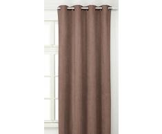 Linder 0520/26/375FR Rideau Suédine Lourde Taupe Oeillets 145 x 260 cm