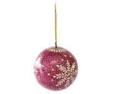 Bollywood Boule de NoÃ«l Motif Flocon de Neige, Rose, 7,6Â cm