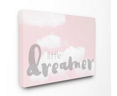 Stupell Industries Little Dreamer Typographie Rose Nuages XXL tendue sur Toile DÃ©coration Murale, Multicolore