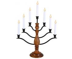 Star 636-26 chandelier en LED Bianca 7 lumières, matériel: bois couleur: naturelle, ca. 54 cm x 41 cm boite coloré