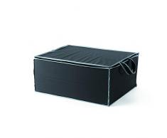 COMPACTOR Lot de 3 Housses de Rangement pour Couette, Fermeture ZippÃ©e 100% HermÃ©tique, Anti-PoussiÃ¨re, Noir, PolypropylÃ¨ne et EVA, 55 x 45 x H. 25 cm, RAN9839