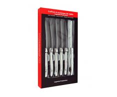 Laguiole Production 20100001 Coffret 6 Couteaux Steak Laguiole de table Manche Métal Inox