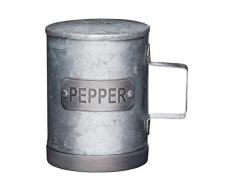 KitchenCraft SaliÃ¨re de cuisine en acier galvanisÃ© de style industriel vintage, mÃ©tal, 10 cm