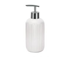 Kleine Wolke Distributeur de Savon en céramique, Pierre, Blanc, 7 x 7 x 17 cm