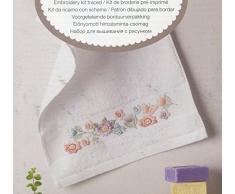 Rico Design Fleur Prairie Kit de Serviette de Bain, 100% Coton, Multicolore