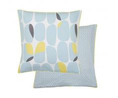 Blanc des Vosges Galet Taie, Coton, CÃ©ladon, 65 x 65 cm