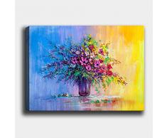 Bonamaison Peinture sur toile, multicolore, 30 x 40 cm - Conçu et fabriqué en Turquie