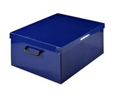 Kanguru BoÃ®te de rangement BAULOTTO en carton recyclable Bleu pour ranger vÃªtements, armoire, joutes, grand/large dimension 50 x 40 x 24 cm