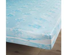 Douceur dIntérieur Rénove Matelas Polyester Maille Extensible Bleu 200 x 160 x 200 cm