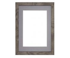 Profond Rustique Gamme - Cadre Photo/Cadre la Photo - avec Feuille Perspex - Cadre Gris avec Gris Mont - Dimension 35,6 x 27,9 cm pour des Photos de 30,5 x 20,3 cm