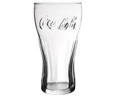Coca cola 8013847.0 Lot de 3 Gobelets Forme Haute de Contenance Verre Transparent 29,8 x 5,8 x 14,8 cm 35 cl