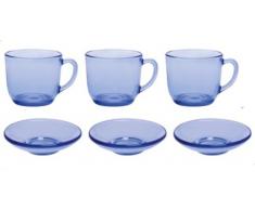 Duralex Coffret 6 tasses 18 cl avec assiette, verre