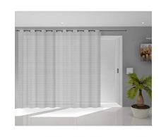 Soleil docre Nicolas Voilage, Voile, Polyester, Gris, 280 x 250 cm