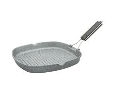 Tognana WI758BBAMNF Barbecue carrÃ© avec manche pliable Mythos, aluminium, gris, 0