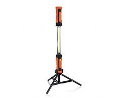 Smartwares FCL-80119 Projecteur LED Rechargeable 10 Watts et 1000 lumens â Eclairage 180Â° et 360Â° -TrÃ©pied, Aimant, Crochet, W, Orange et Noir, 65 x 6,2 x 6,2 cm