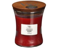 WoodWick bougie parfumée moyenne en jarre avec mèche qui crépite, Grenade, Temps de combustion jusquà 60 heures