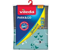 Vileda Park & Go - Housse à repasser avec espace de stationnement, doublure métallique et ajustable, très résistant, 13 x 45 cm - coloris aléatoire
