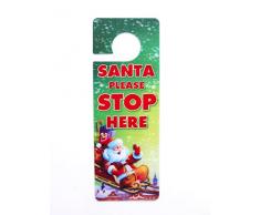 BOXER 3D NoÃ«l, Santa Stop Here Porte cintres, Bleu/Vert