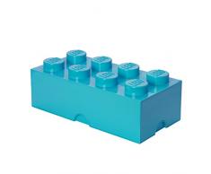 Brique de rangement LEGO 8 plots, BoÃ®te de rangement empilable, 12 l, turquoise