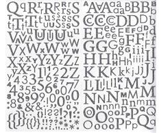 Artemio 11004048 Sticker Alphabet Scrapbooking X 300, Papier, Argent, 14 x 0,2 x 24,5 cm
