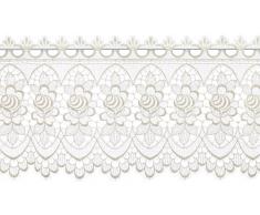 Plauener Spitze by Modespitze 68264_32_e Rideaux Courts Brise-bise 100% Polyester, CrÃ¨me, Largeur 144 cm