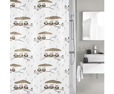 Kleine Wolke 5222271305 Rideau de Douche Hibou 180x200 cm en Taupe, Polyester, 20x20x5 cm