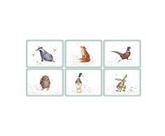 Pimpernel Lot de 6 Sets de Table Motif Animaux Wrendale