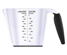 LE GUIDE MICHELIN Verre Doseur GraduÃ© 500 ml Avec Manche Soft Touch et Pieds AntidÃ©rapants