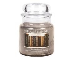 Village Candle 127316873 Bougie Reliure Jarre Moyenne, Verre, Gris, 10 x 10,1 x 12,4 cm