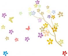 INDIGOS Sticker Mural, coloré, 40 x 33 cm