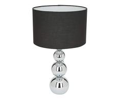 Ranex 6000.075 Lampe de table - abat-jour noir, fonction gradation tactile