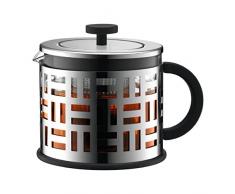 Bodum - 11199-16 - Eileen - Théière à Piston en Verre - Filtre et Couvercle Inox - 1.5 L - Brillant