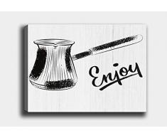 Bonamaison Peinture sur toile, multicolore, 70 x 100 cm - Conçu et fabriqué en Turquie