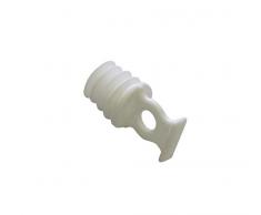 GARDINIA ButÃ©e darrÃªt pour tringles Ã rideaux GE et P2U avec dÃ©coupes Ã 9-11 mm, Paquets de 10, Plastique, Blanc