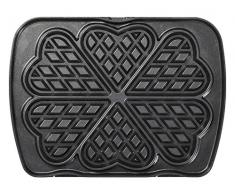 lagrange Jeu de plaque Gaufres cÅur pour Gaufrier Premium Noir