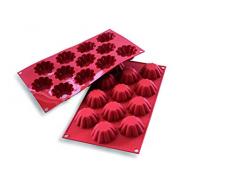 Silikomart 26.109.00.0060 SF109 Moule Forme Briochette Taille Mini 12 CavitÃ©s Silicone Terre Cuite