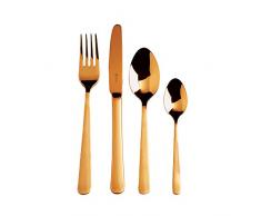 VINERS Exclusif Rose Acier Inoxydable 18/10Â Ensemble de Couverts 16Â piÃ¨ces RevÃªtement en Titane, Or Rose