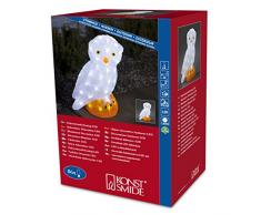 Konstsmide 6186-203 Eclairage de Grande Hibou Acrylique Extérieur 56 LEDs 24 V Blanc Câble Transparent