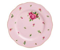 Royal Doulton NCRPNK25811 Assiette Ã dessert vintage en porcelaine anglaise Rose/blanc 20 cm