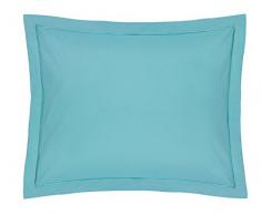 Blanc des Vosges Uni 57 Fils Taie, Coton, Emeraude, 50 x 75 cm