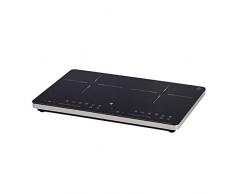 WMF Kult X Double plaque de cuisson à induction, jusquà 28 cm, 2 zones de cuisson, 8 niveaux de puissance, reconnaissance des casseroles, écran tactile, vitrocéramique, fonction minuteur, 3500 W