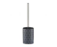 Zeller 18249 Brosse de Toilette Ã10x35cm en céramique Noir, 10 x 35 x 10 cm