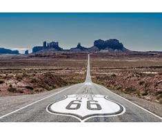 Papier Peint dÃ©co poster ROAD 66 3 x 2,70 m | DÃ©co et photo murale XXL QualitÃ© HD Scenolia