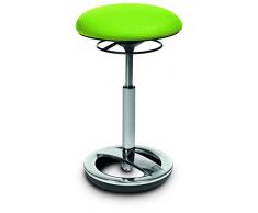 Topstar SU59BR0 Sitness High bob Tabouret sur Pied Rond en Aluminium Poli et Housse en Tissu