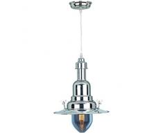 Village at Home Penge Lanterne de pêcheur, métal, E27, Chrome/Argent