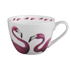 Portobello Wilmslow Tasse avec Message Kind and Happy, Porcelaine, Rose, 36x24x9.5 cm