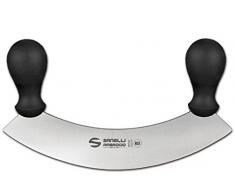 Sanelli Ambrogio Supra - Hachoir en Demi-Lune 25Â cm, en Acier Inoxydable, Acier/Noir