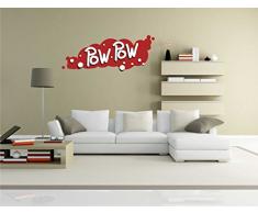 pinkelephant Autocollant Mural Comic 098 Rigolo â Scène POW POW â Sticker Mural 70 x 27 cm